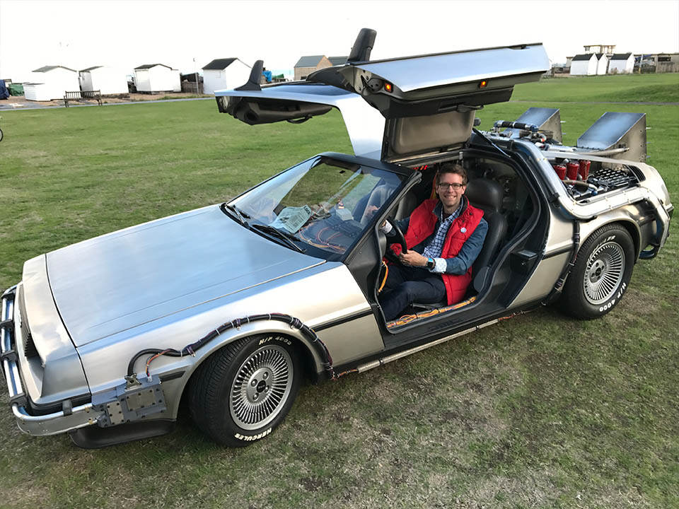 DeLorean Experience in the BTTF Car DeLorean Time Machine