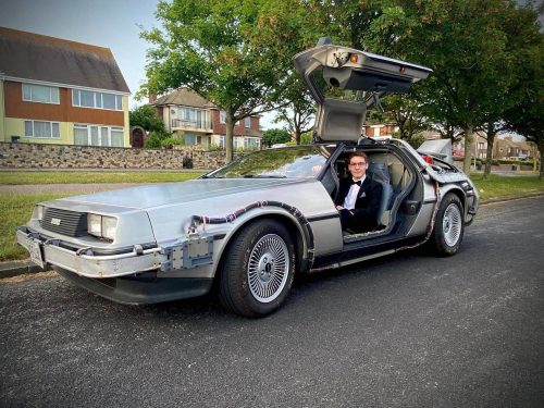 Official BTTF Car DeLorean Time Machine Hire Rent a Delorean