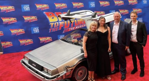 BTTF Car family at the BTTF Musical Broadway VIP opening red carpet Gala evening