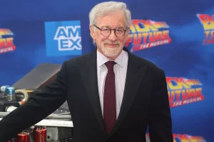 Steven Spielberg at the BTTF Musical Broadway VIP opening night Gala, BTTF Car DeLorean Time Machine Hire 