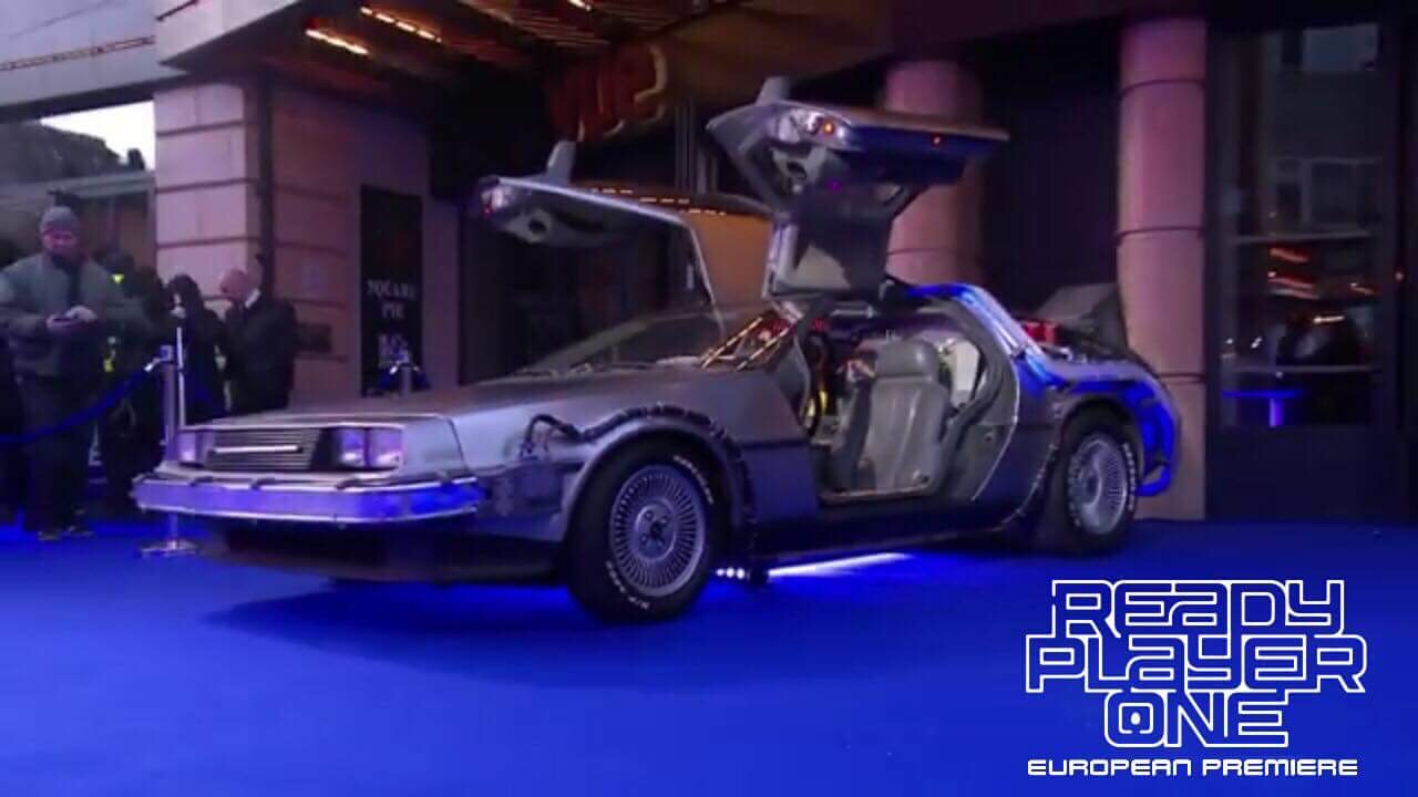 The BTTF Car DeLorean Time Machine was used for the European Premiere of Steven Spielberg’s Ready Player One