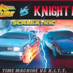 Scalextric Set featuring the BTTF Car DeLorean Time Machine