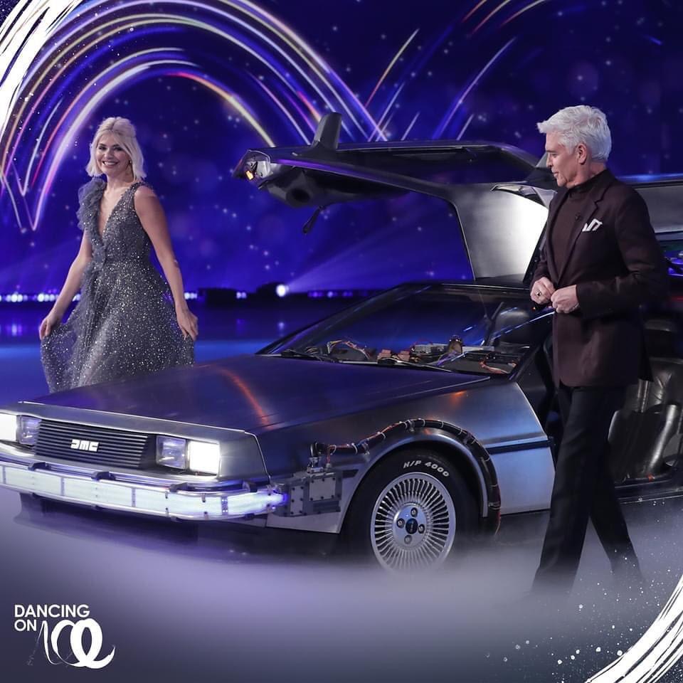 BTTF Car DeLorean Time Machine Hire appearing on Dancing on Ice 2022